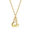 Fashion Jewelry  Stainless Steel Non Tarnish 18k Gold Plated Heart Shaped Multiple Styles Pendant Necklace for Women