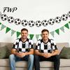 Immersive Fußballszene Dekoration Fußballparty Wimpelkette Dreieckige Fahnen Bälle Girlande Sportthema Themenbezogene Zubehör Hängende Papierwimpel für