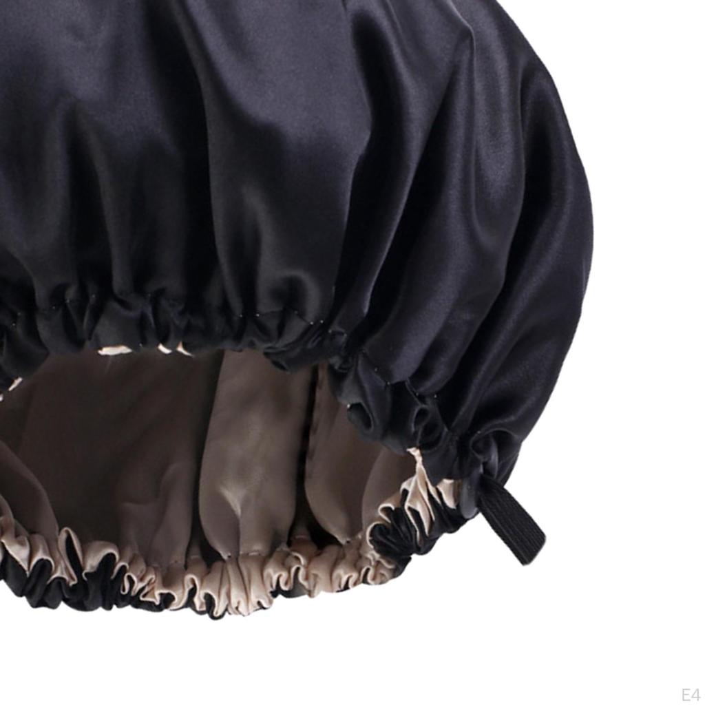Satin Bonnet Head Wear Adjusting Night Sleep Hat for Bath Long Straight Hair