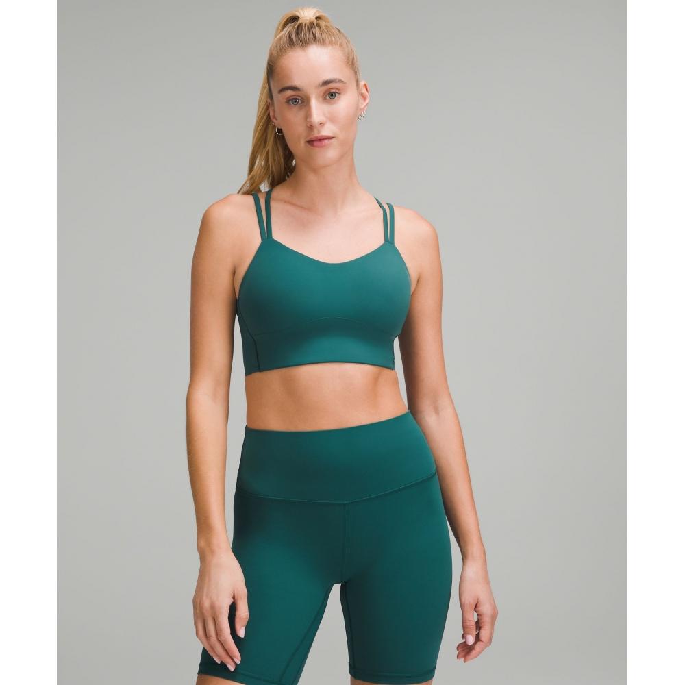 

Lululemon Like A Cloud Longline BrA Light Support B C Cup Storm teAl 4