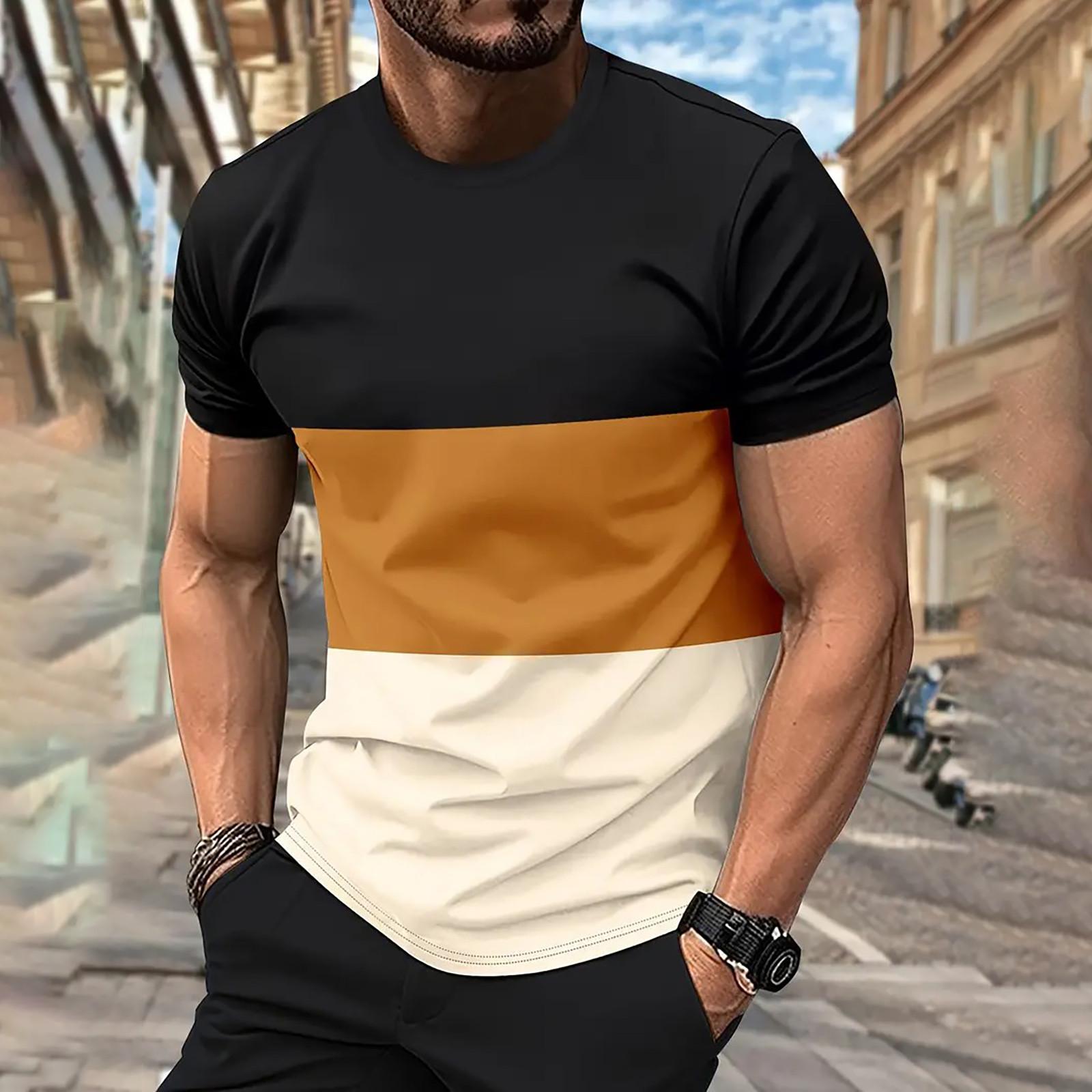 

Мужская футболка Футболки с графическим текстом Pool3D печать Уличная повседневная одежда с короткими рукавами и принтом Базовая одежда S жёлтый