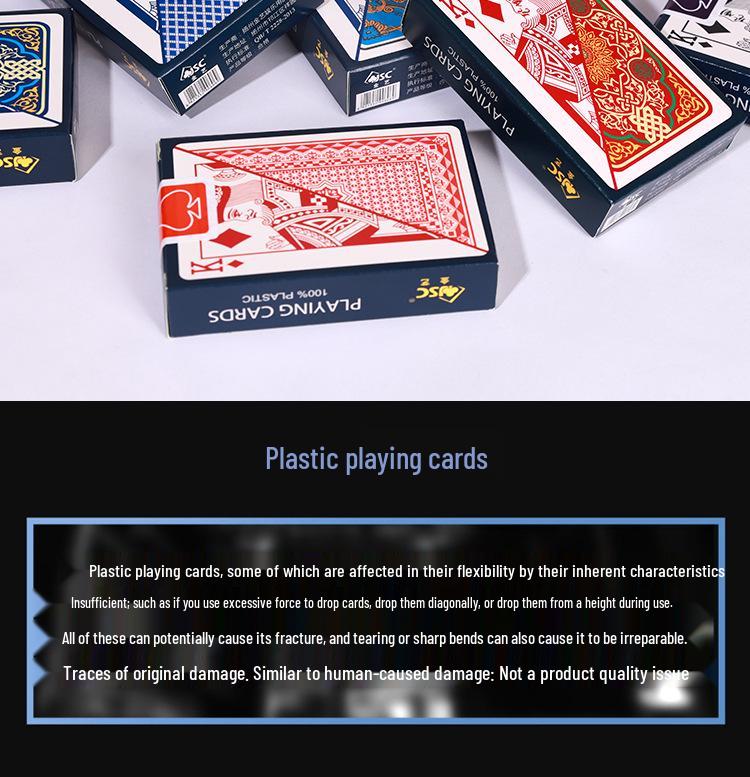 Golden Art Waterproof PVC Playing Cards - Durable, Fold-Resistant, Frosted Finish for Guandan & Doudizhu Poker