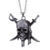 Hot Selling Vintage Caribbean Pirate Captain Jack Skeleton Pendant Metal Carabiner Necklace for Men and Women