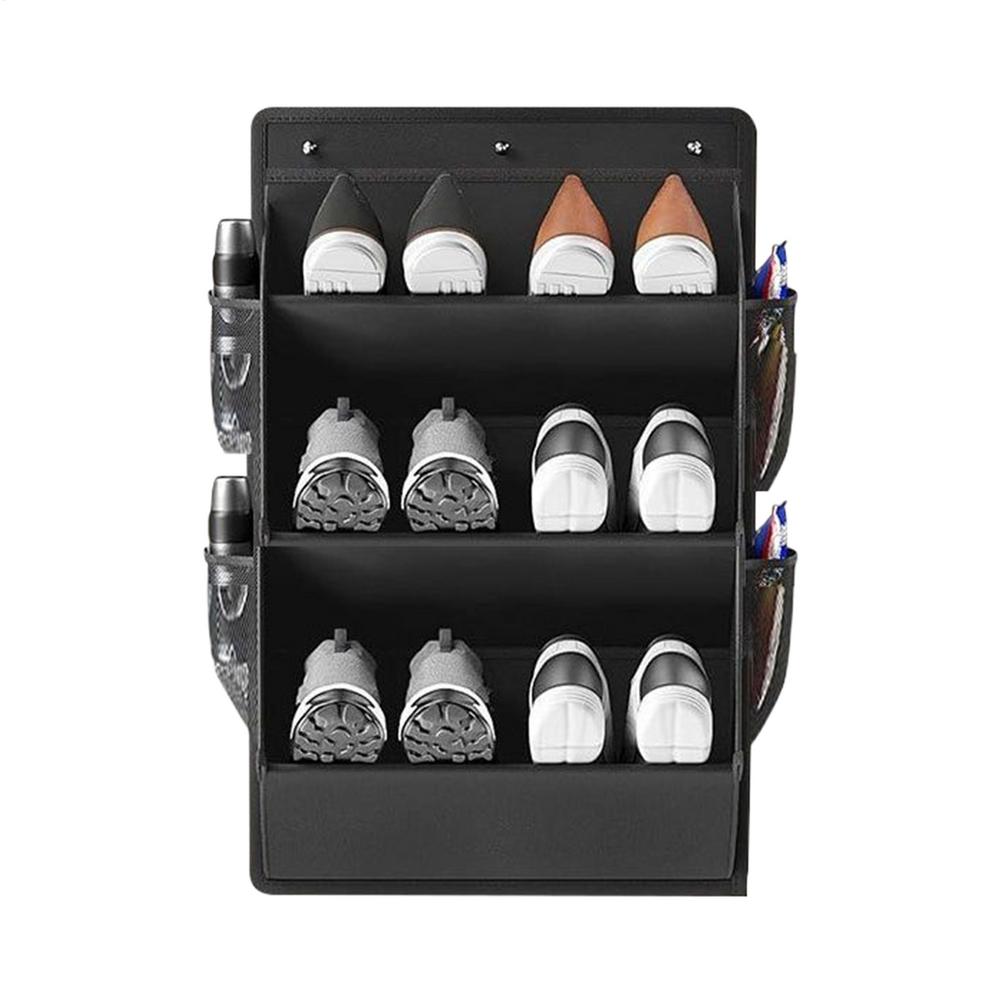 

RV Shoe Storage 3-Layer Slippers Mount For Campers RV Clothes Shoe Storage Rack For Bathroom Bedroom Laundry Kitchen Pantry чорний