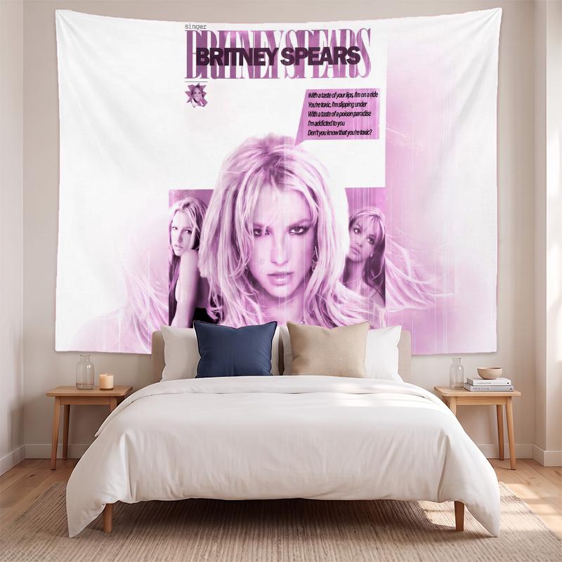 Britney Spears (23) Kunst Væghængt Gobelin til Hjemmet Soveværelse Stue Indretning Fantastisk Gaveidé