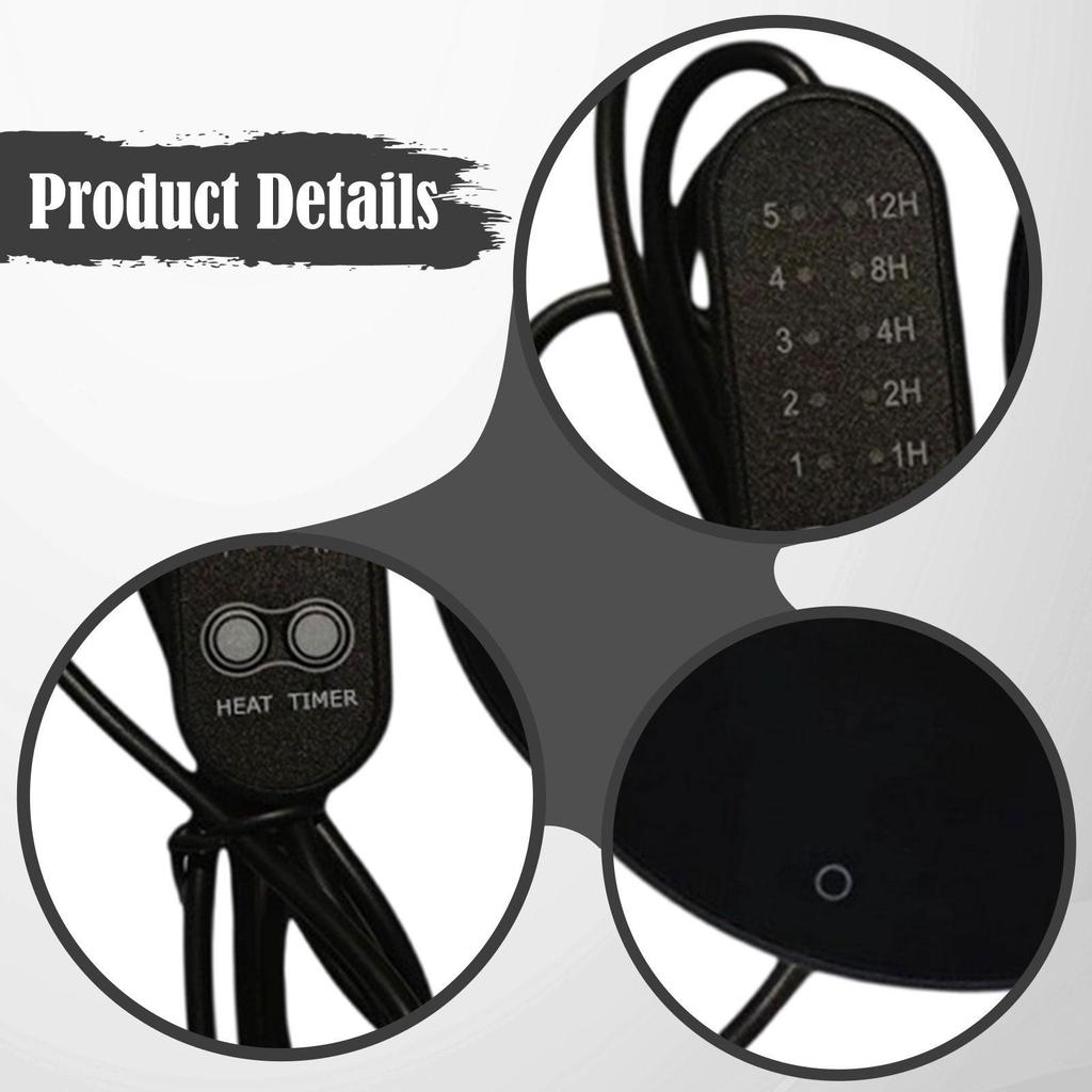 Candle Warm Men Women Portable Smart Heating Plate 5 Temp Settings Fast Heating Electric