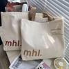 Women's Niche Letter Print Summer Canvas Shoulder Bag