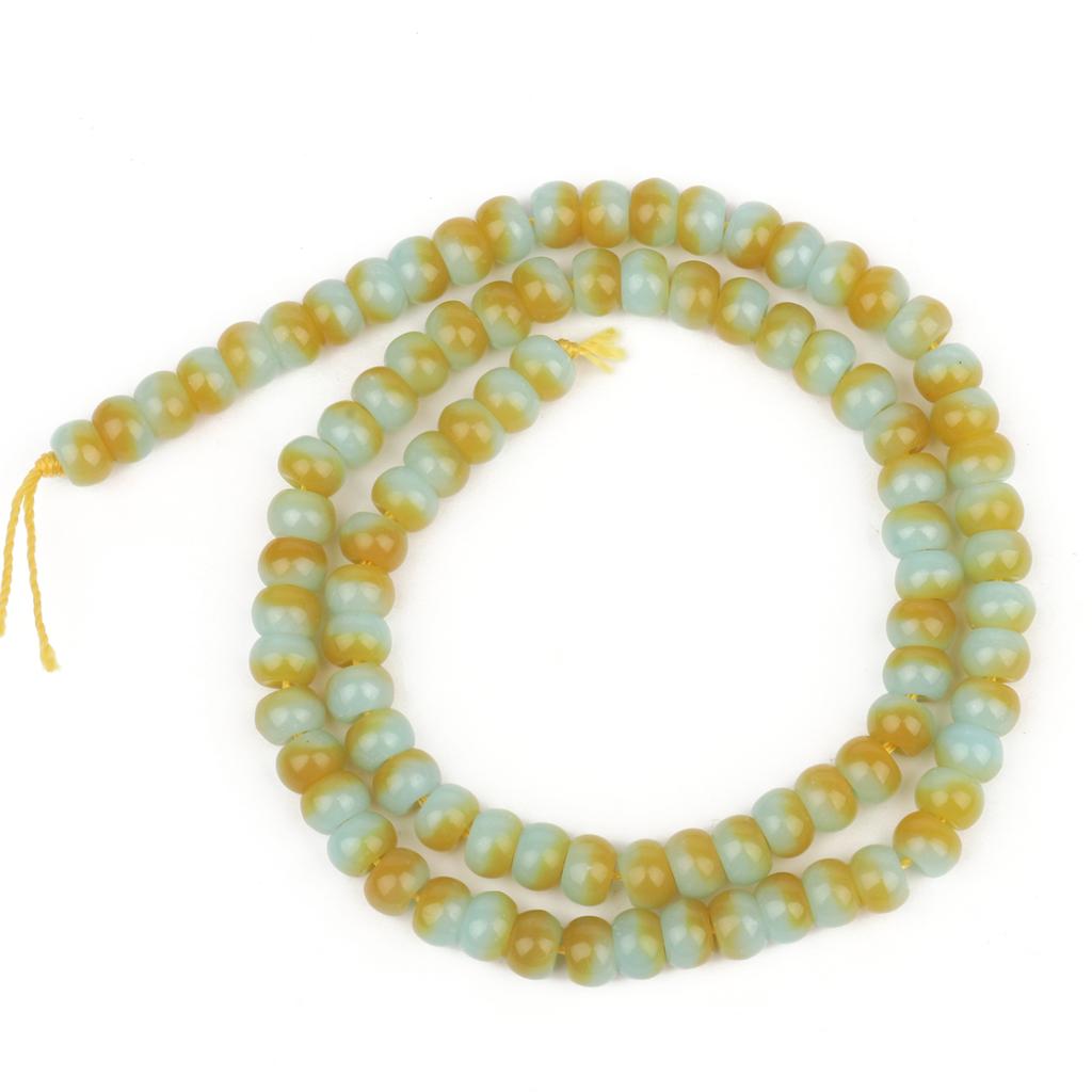 4x6mm 1pcs Natural Stone Beads Gradient Color Jades Chalcedony Abacus Loose Rondelle Beads For Jewelry Making DIY Earrings Bracelet