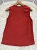 Plus Size Women's V-Neck Sleeveless Vest with Buttons & Pockets - Summer 0XL-5XL