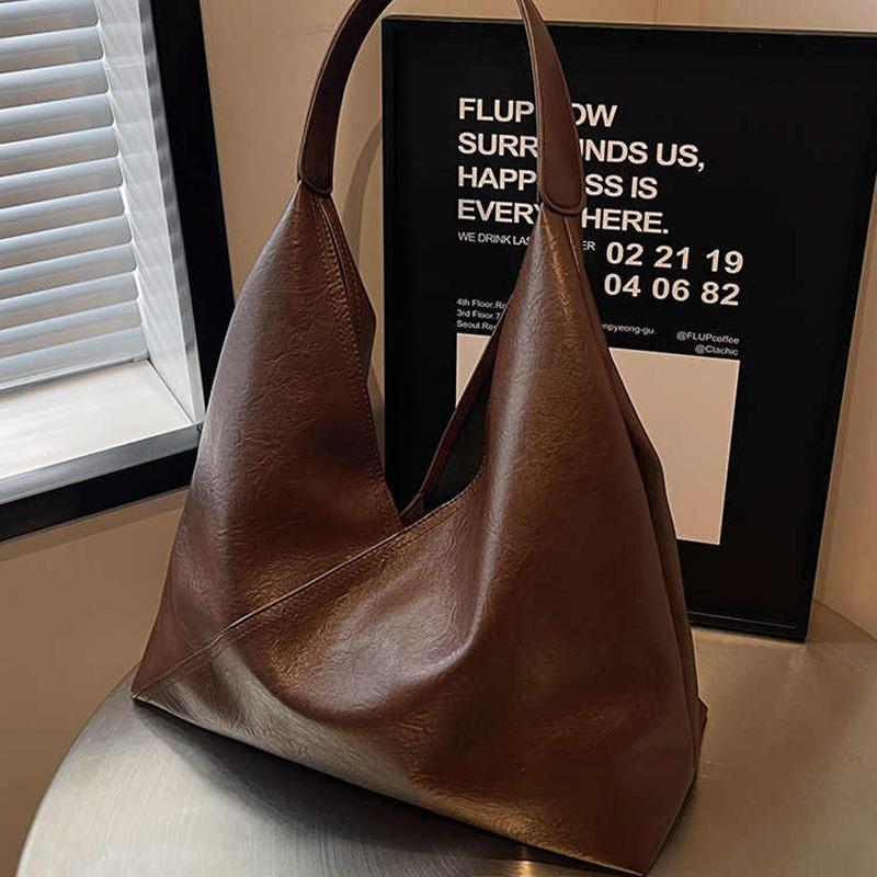 Tote Bag New Autumn and Winter Large Bag Large Capacity Single Shoulder Armpit Casual Soft Face Women's Bag