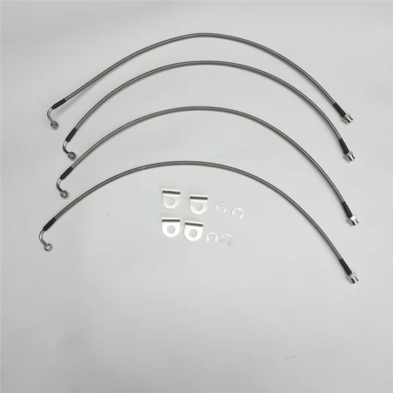 Oil Hose Accessories For Jeep Wrangler JK JL 2007-2025 Brake Hose Kit Braided Stainless Steel Pipe Line