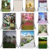 Flowers Scenery Villa Backgrounds for Photographs Wedding Theme Backdrop Maternity Shooting Props Photobooth