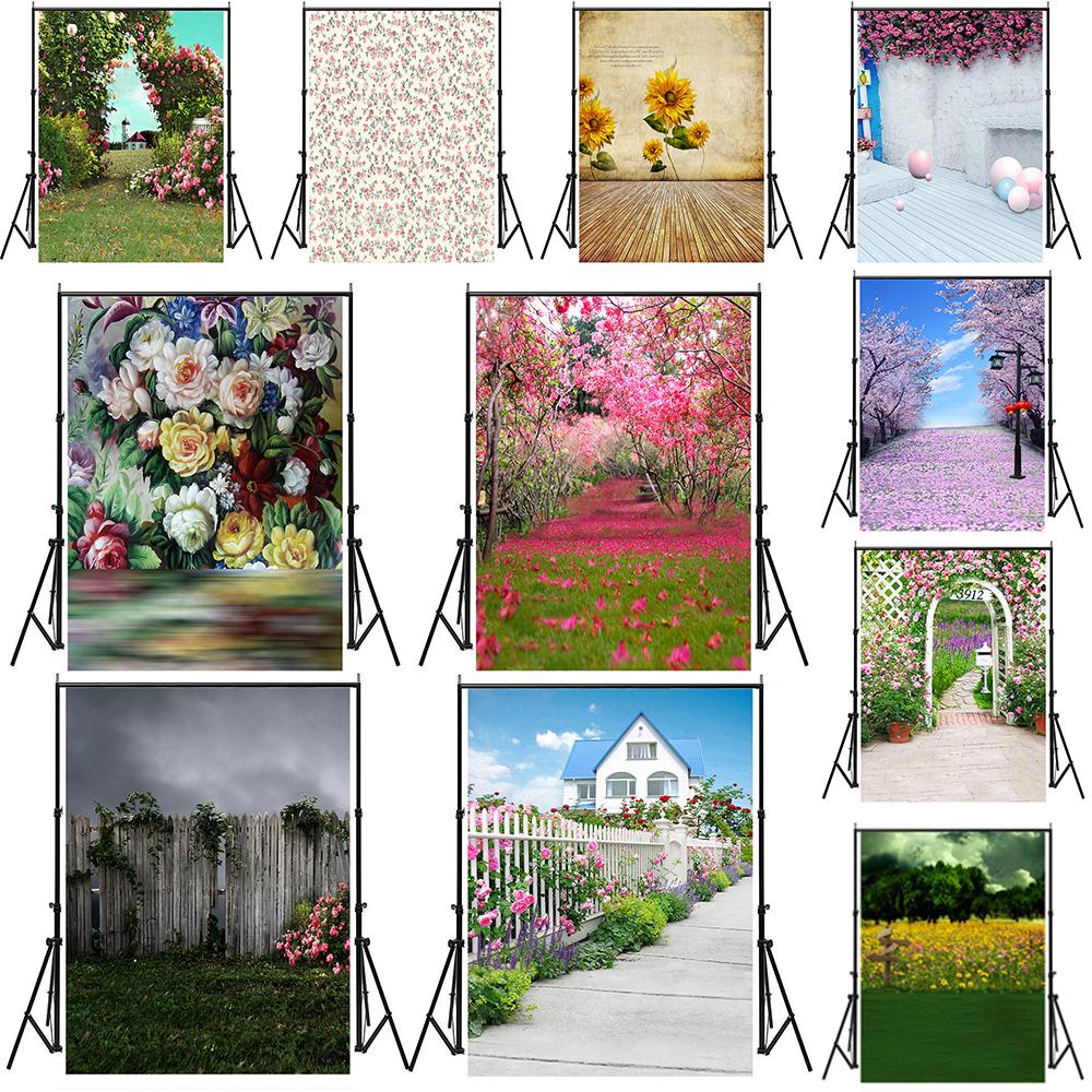 Flowers Scenery Villa Backgrounds for Photographs Wedding Theme Backdrop Maternity Shooting Props Photobooth