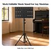 Iron Music Stand with Three-Panel Rest Folding for Classrooms