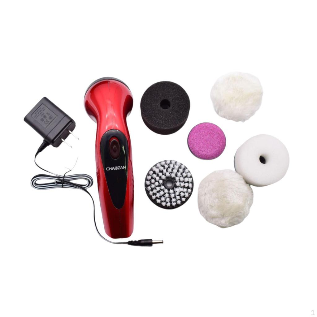 Automatic Electric Shoe Brush Shine Kit Portable, for Bags Leather Shoes