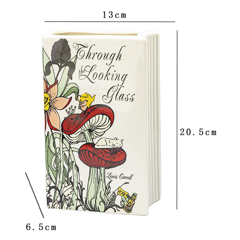 Stylish Ceramic Book Vase for Elegant Home Decor