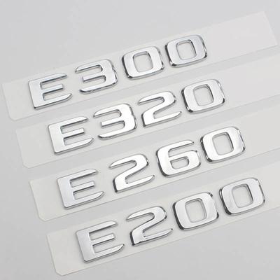 3D ABS Chrome Car Rear Trunk Badge Decal Sticker Emblem E200 E260 E300 E320 Logo For Mercedes E 200 260 300 320 W212 W213 W211