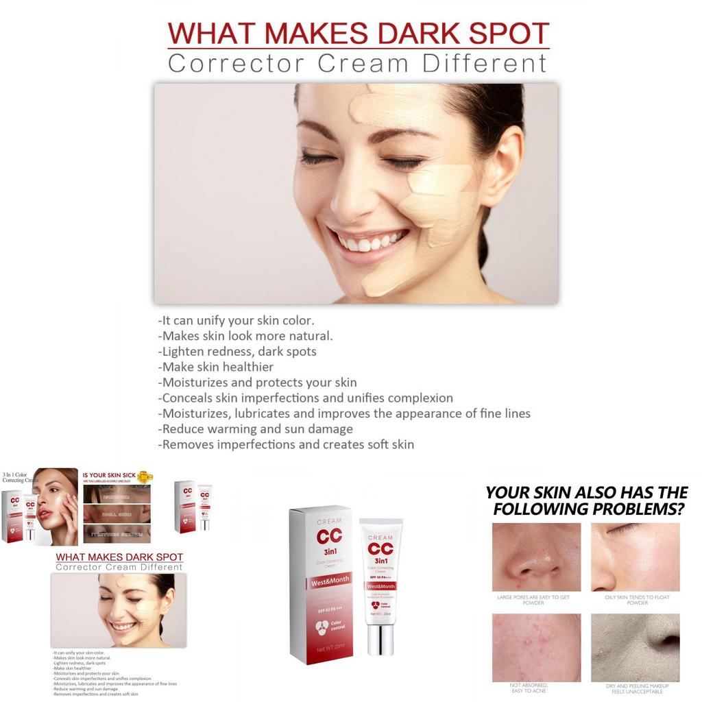 West Month Black Spot Repair Cream Hydrating Moisturizing Foundation For Flawless Skin