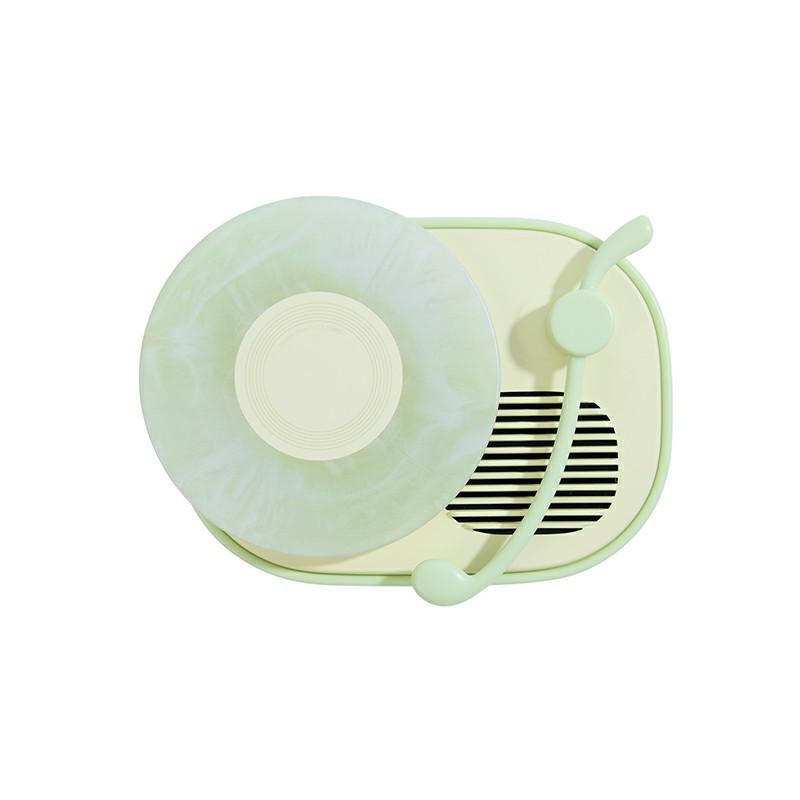 

Bluetooth Vinyl Record Player & Speaker with Retro Design and Ambiance Light зелений