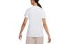 Nike T Shirts Women's White Crew Neck Moderate Straight Fit DQ3148-100