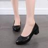 New light mouth shoes autumn comfortable low heel leather shoes comfortable non-slip shoes thick heel