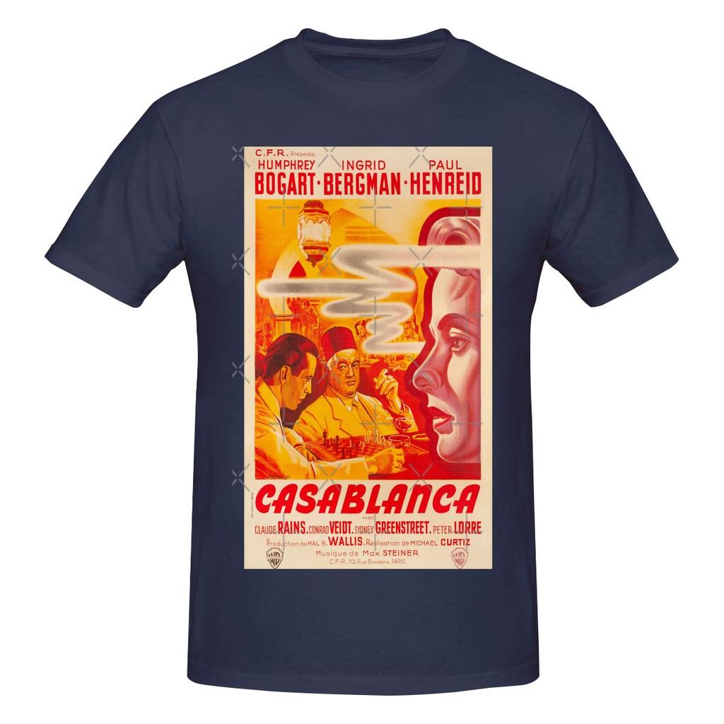 Funny Casablanca Movie Unisexs Tshirt Printed Tops are loose and slim fit Womens Tshirts