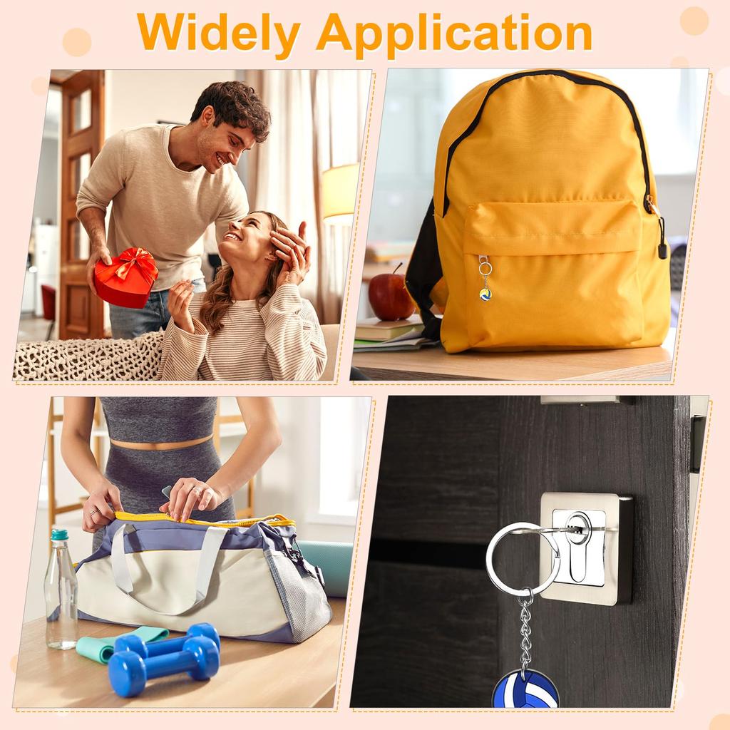uxcell Volleyball Keychain Set of 12 Backpack Decoration with Metal