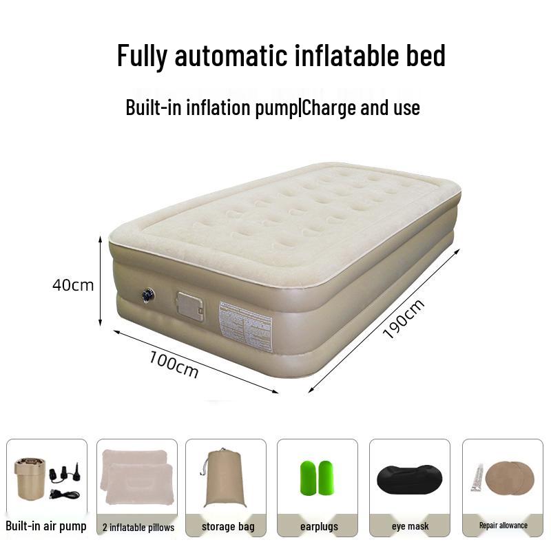 Smart AI Voice-Controlled Inflatable Air Mattress for Outdoor Camping – Thickened Double Bed Sheet