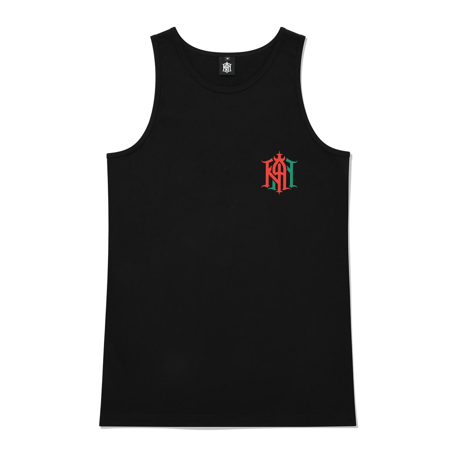 Khan 6312 Ksb0027 Khan Two-Cut Long Sleeveless - Black Black/L