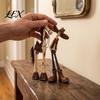 Resin Animal Model 1/2Pcs West Cowboy Horse Figurine, Cartoon Statue, Shaped Figurine Desktop Decoration for Home Office Decorative