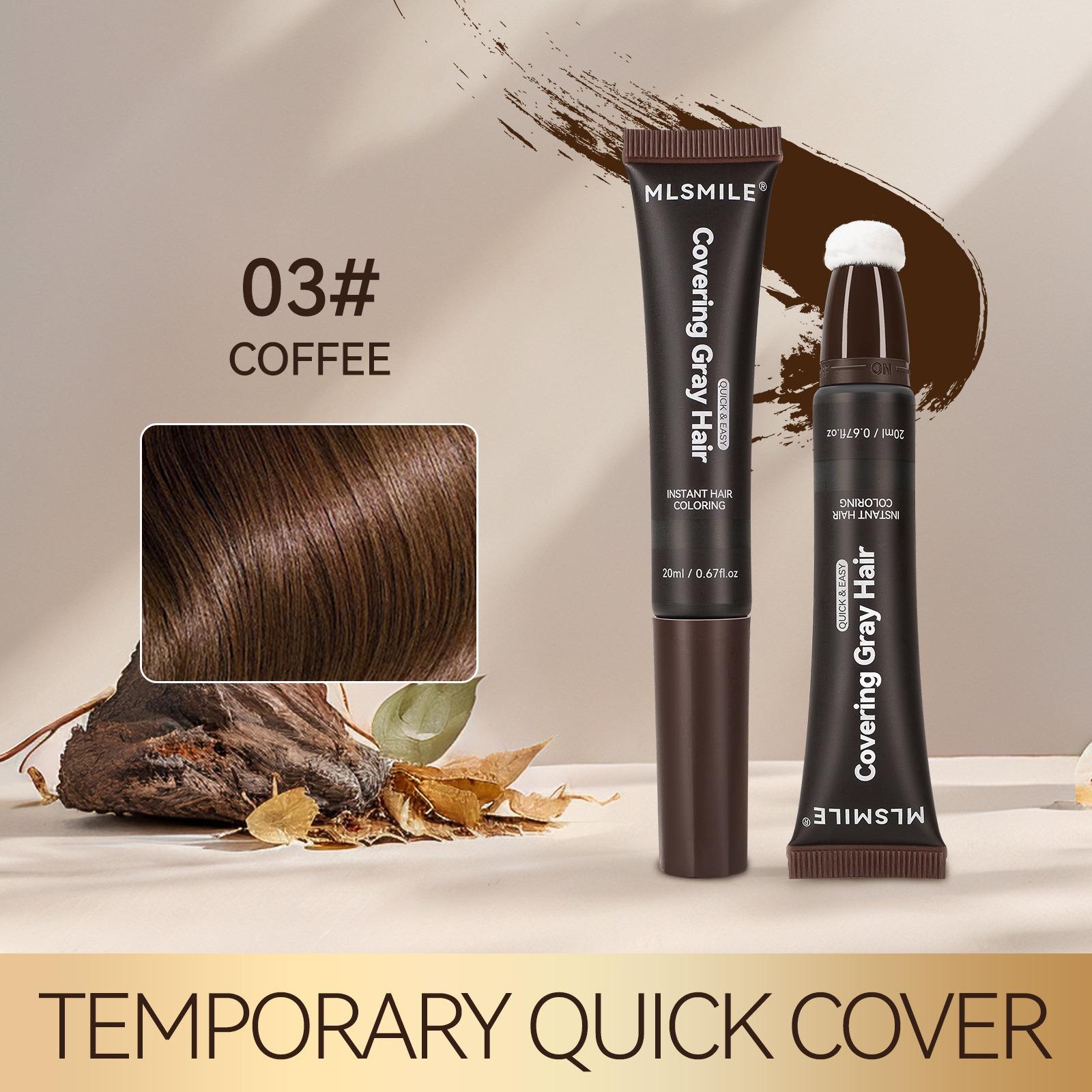 

Бархатный карандаш для окрашивания волос Черный Коричневый Кофе Стойкий Временное окрашивание волос Закрашивание седины Линия роста волос Борода Моющийся