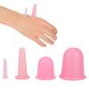 4pcs Facial Cupping Massager Vaccum Cup Face Lifting Firming Care Therapy Treatment Pink