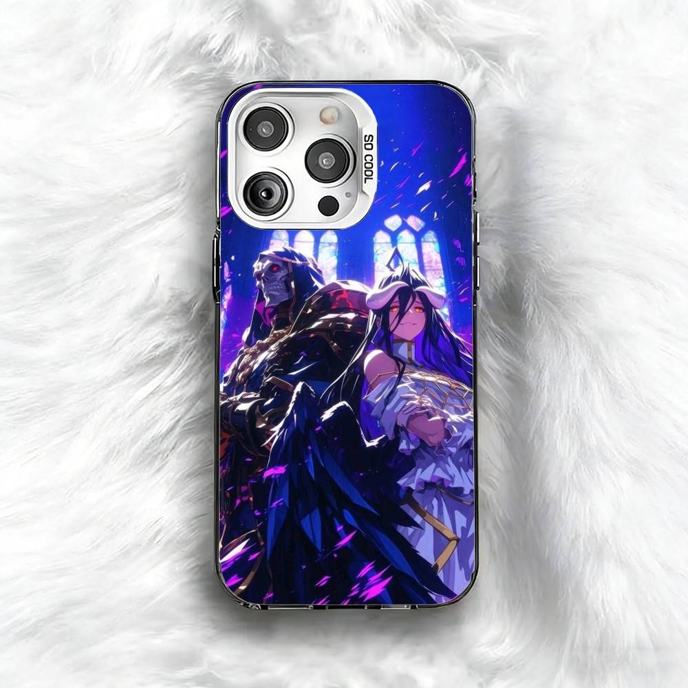 Anime O-Overlord Phone Case For iPhone 16 17 15 14 12 13 Pro Max Black Color Shockproof Cover