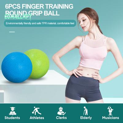 6Pcs Finger Training Grip Balls - Melhore a força da mão, bolas de aderência de design esférico, acessórios para homens e mulheres