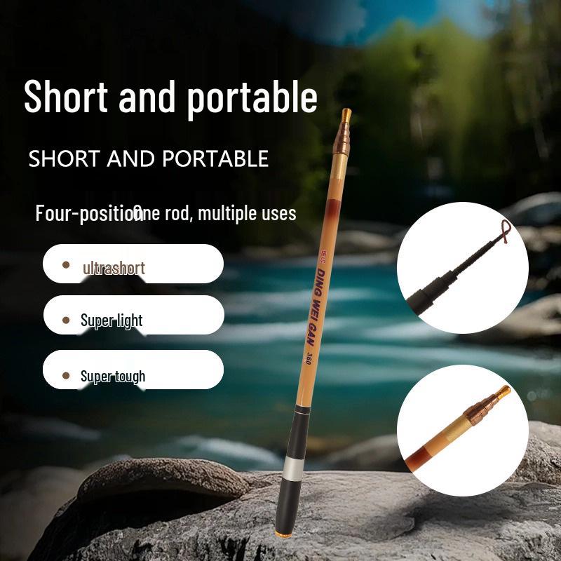 Carbon Ultra-Short 28-Section Retractable Fishing Rod - Ultra-Hard, Portable, Ideal for Leisure and Wild Fishing