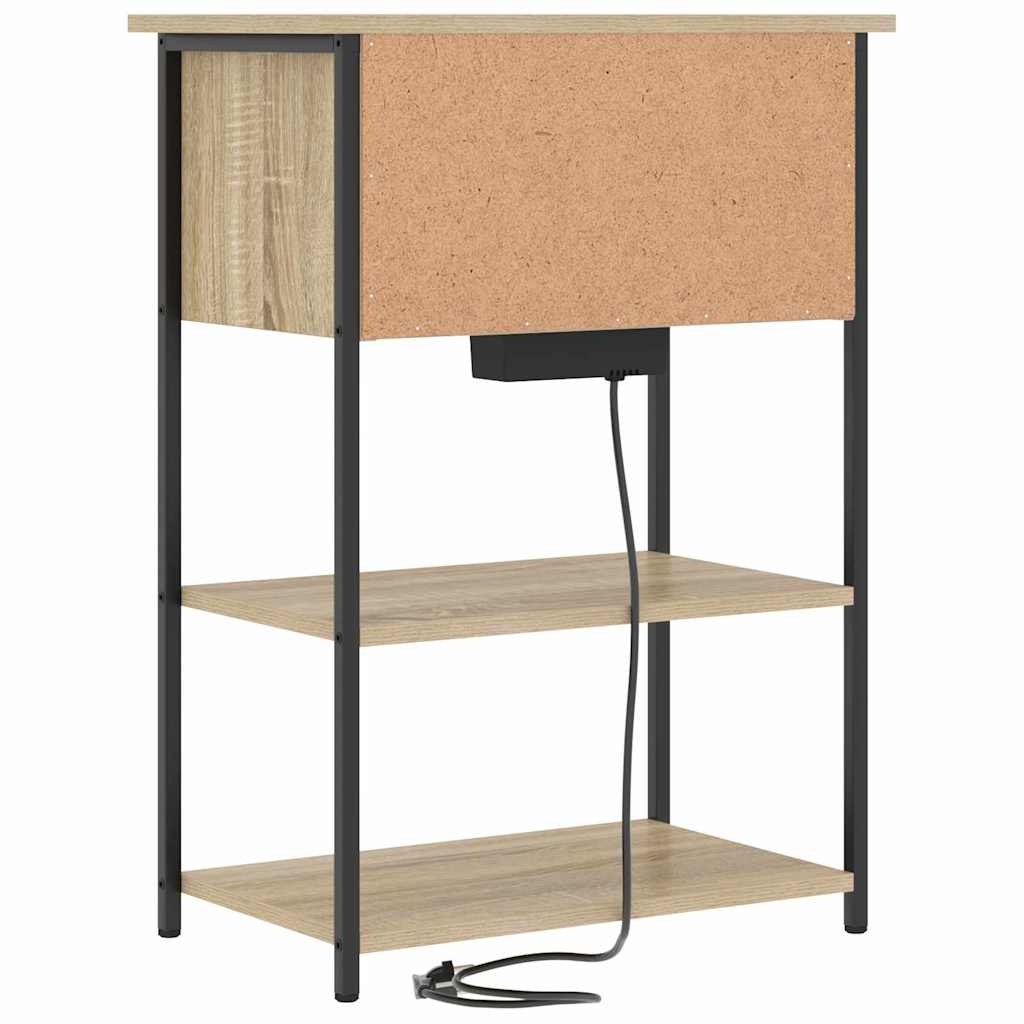 Nightstand Sonoma Oak 55 X 31 X 76 Cm Particleboard