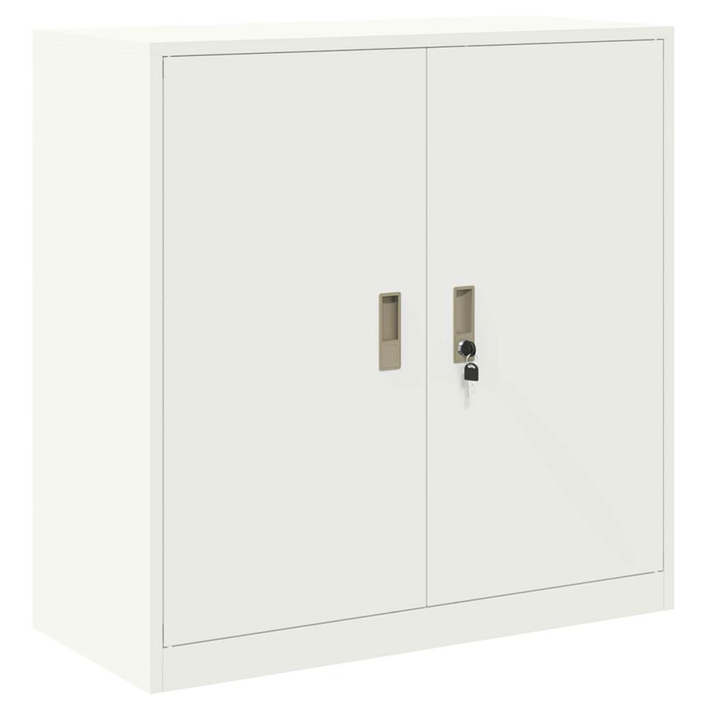 Storage Cabinet 2 pcs White 90 x 40 x 160 cm Steel