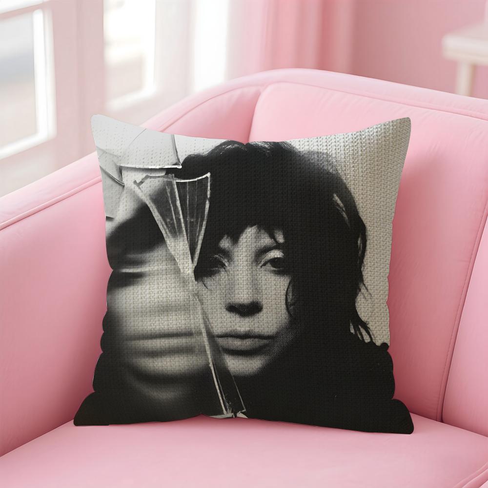 

LLady GagaA Singer Cushion Cover Natural Linen Pillow Case DoubleSided Print Decorative Sofa Pillowcase Home Decor Gift 30x30cm