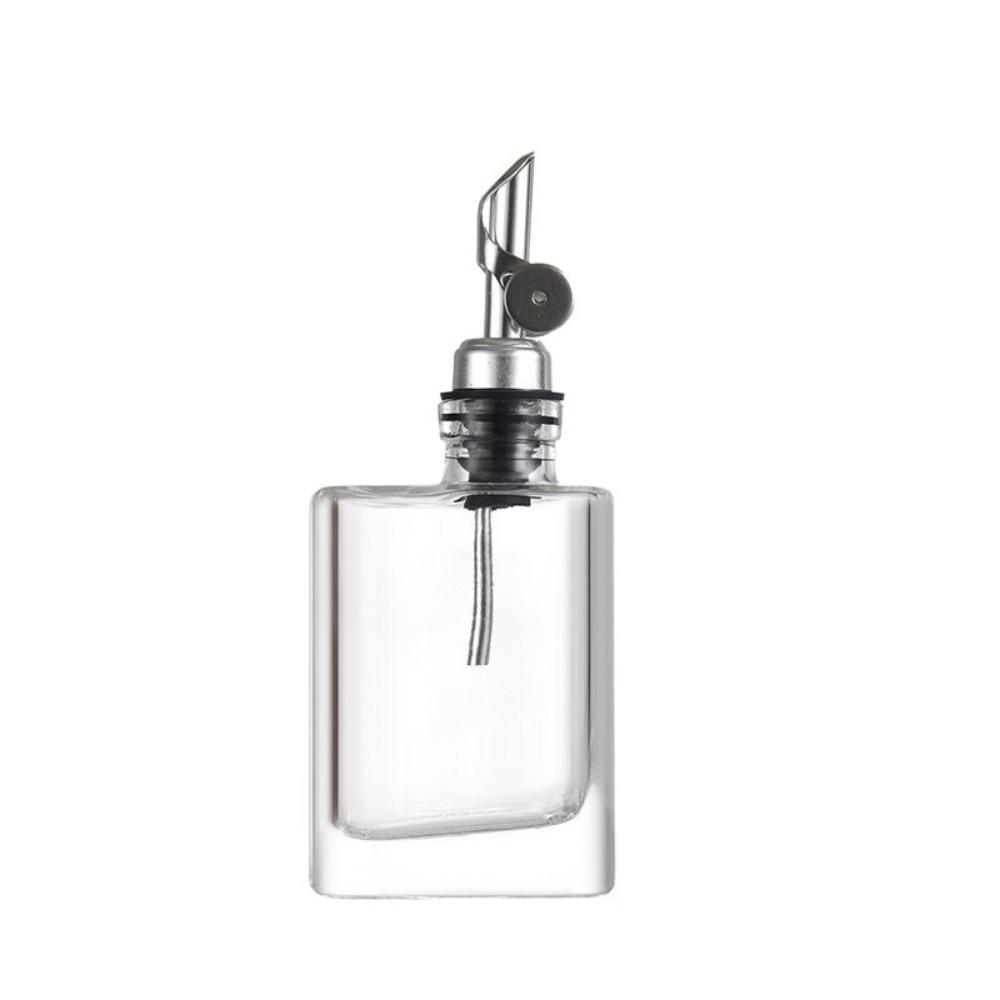 

Glass Sauce Vinegar Bottle Stainless Pourer Coffee Syrup Dispenser Vinegar 200ml&silver