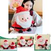 Charming Santa Claus Plushie With Plush Reindeer And Snowman Pillow Perfect For Holiday Decor