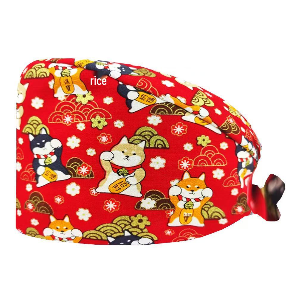 Cartoon Print Spa & Nurse Surgical Cap