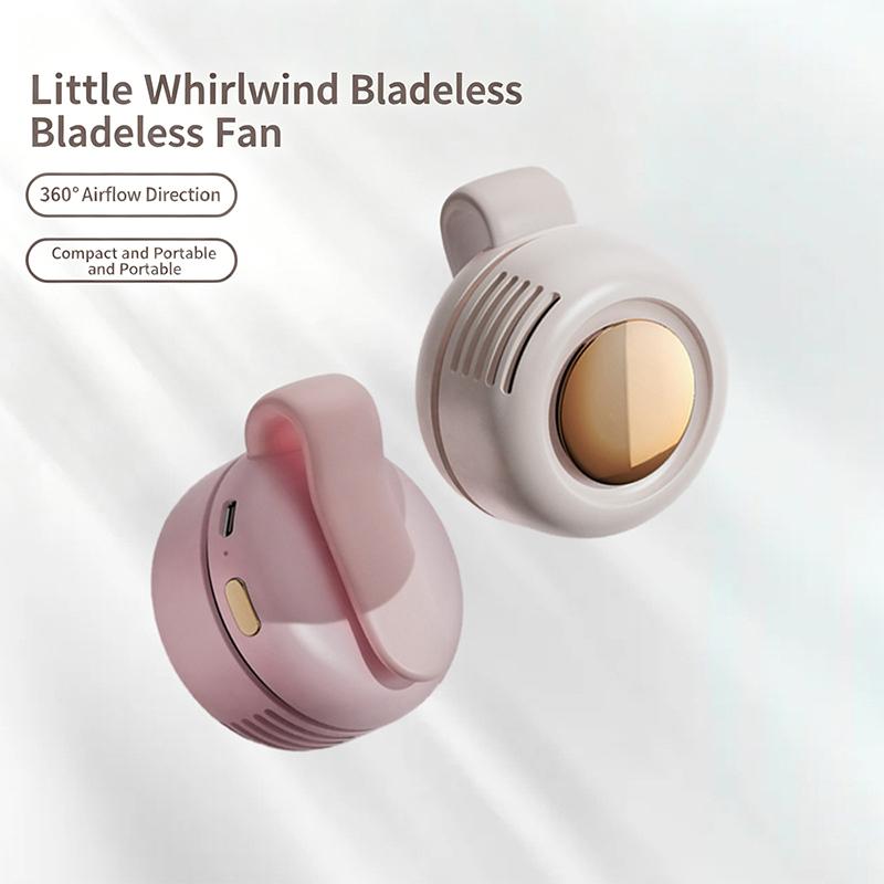 Small Clip Fan Portable Silent Fit Mini Bladeless Electric Fan Usb Charging Child Adult Ideal Gift For Outdoor Travel Office