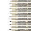 Painting Art Pens: 12 Black Fine Line Waterproof Ink Set Markers Drawing Sketch Anime Watercolor