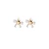 Premium Glossy Metal Flower Earrings Heavy Industry Light Luxury Niche Unique Earrings Personalized Fashion Earrings