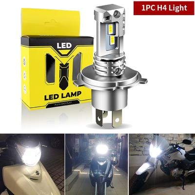 1 pièce H4 LED 9003 HS1 P43T LED Phare de Moto H4 ampoule feux de route/croisement Phare de Moto pour BMW Yamaha Ktm Exc Harley Touring Suzuki