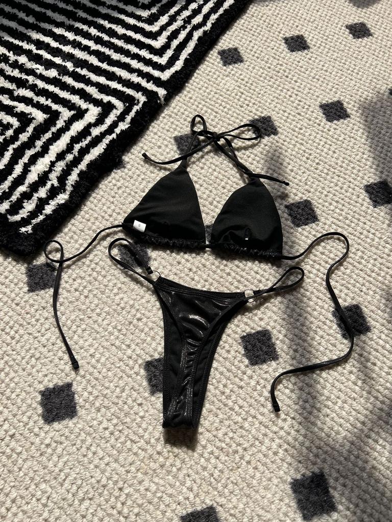 New sexy T-shaped split shiny bikini bikini