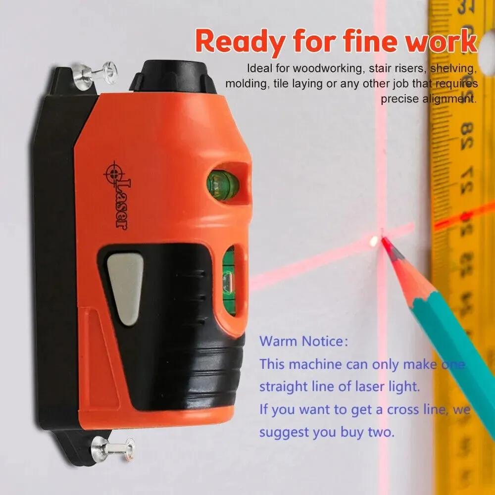 Mini Portable Laser Level Vertical Horizontal Laser Line Projection Measuring Tools Vertical Spirit Level Tool Laser Level Ruler