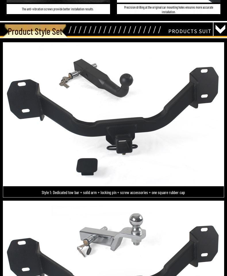 Compatible BMW X3/X4 Trailer Hitch & Rear Tow Hook Set