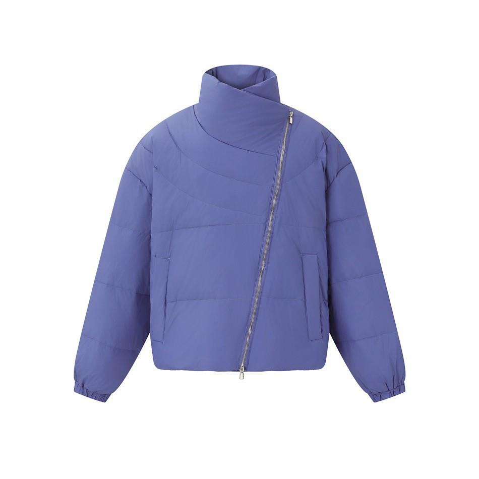 Forn3 Men's Trendy Designer Winter Down Jacket with Oblique Zipper and 90% Down Filling - Loose Fit N1790