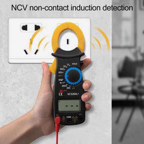 

VC3266L + мультиметр с зажимом, высокоточный многофункциональный, быстрое тестирование, звуковая сигнализация, бесконтактный цифровой тестер напряжения тока для электрика